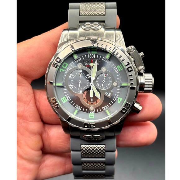 Invicta Corduba 6675 Chronograph 52mm Steel Polyurethane Grey Dial Men\'s Watch main image 12
